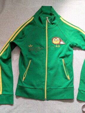 Vintage Y2K 2006 Gama Go San Francisco Green Sporty Zipper Track Jacket Owl